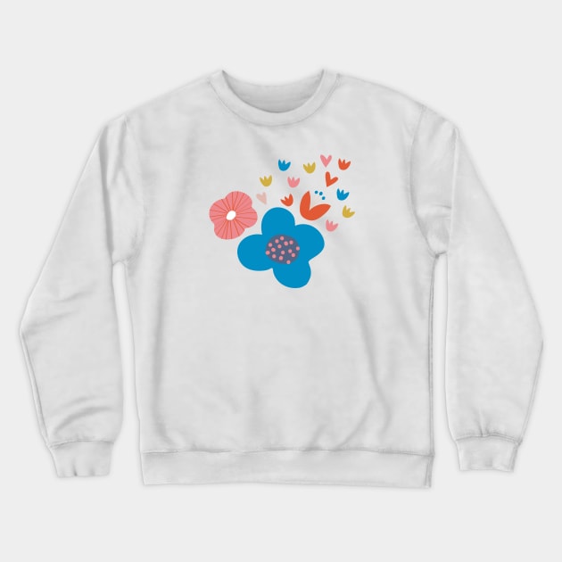 Beautiful Flowers Crewneck Sweatshirt by Rosalind Maroney Illustration